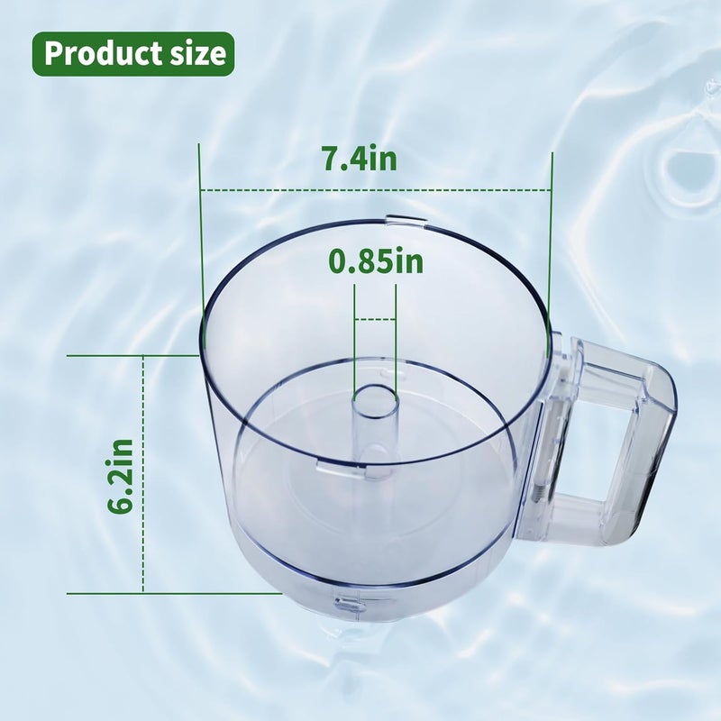 Vanshly 112203 Food Processor 3 Quart Clear Bowl compatible with Robot Coupe R2 - Image 5